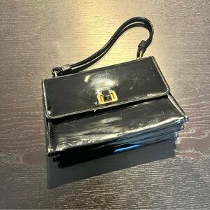 Vintage Glossy Black Purse